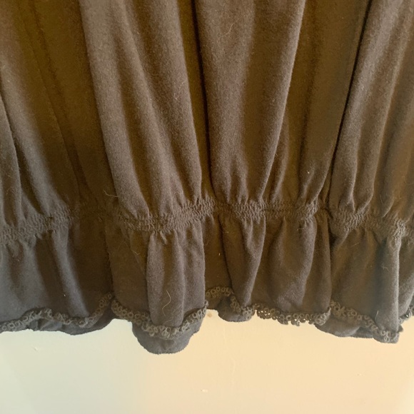 Lane Bryant Black tshirt with embroidered flower - Picture 2 of 7